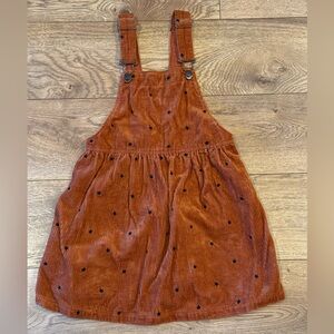 Kids Zara Brown Corduroy Skirt with Black Star Pattern